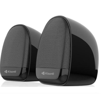 Тонколони Kisonli KS-08, 2.0, 6W, 3.5mm jack, USB захранване, черни | JAR Computers Kisonli KS-08 54343235