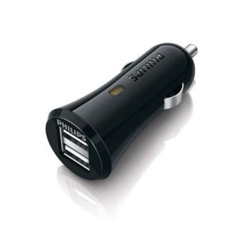 Philips Dual USB Car Charger, 5V/1A