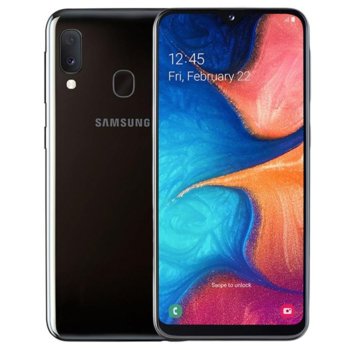 Смартфон Samsung Galaxy A20s (черен), поддържа 2 sim карти, 6.5" (16.51 cm) IPS LCD дисплей, осемядрен Snapdragon SDM450 1.8 GHz, 3GB RAM, 32GB Flash памет (+microSD слот), 13.0 + 8.0 + 5.0 & 8 MPix камера, Android, 183 g | JAR Computers Samsung Galaxy A20s Dual Sim 3GB/32GB Black