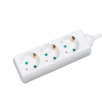 Разклонител LogiLink LPS205, 3 гнезда, 1.4м кабел, защита от деца, бял | JAR Computers LogiLink LPS205