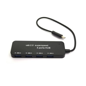 USB Хъб, 5 порта, USB 2.0, 4x USB 2.0 / 1х Micro USB, черен image