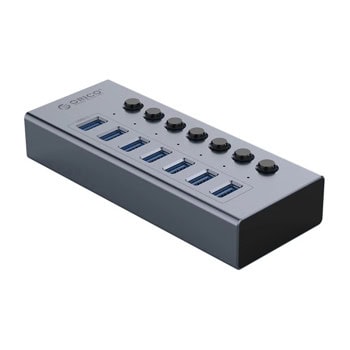 USB хъб Orico BT2U3-7AB-EU-GY-BP