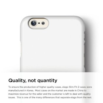 Elago S6P Slim Fit 2 Case + HD Clear Film white