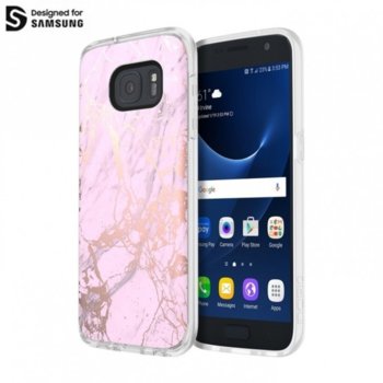 Калъф за Samsung Galaxy S7, хибриден, Incipio Marble SA-720-PRG, удароустойчив, розово злато | JAR Computers Incipio Marble for Galaxy S7 SA-720-PRG pink gold