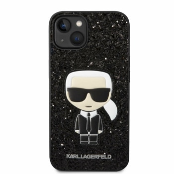 Glitter Flakes Ikonik за iPhone 14 черен