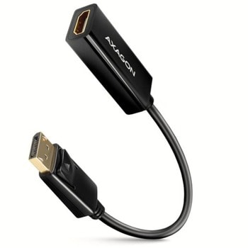 Адаптер AXAGON RVD-HI14N, от DisplayPort(м) към HDMI(ж), черен, 4K@30Hz | JAR Computers AXAGON RVD-HI14N