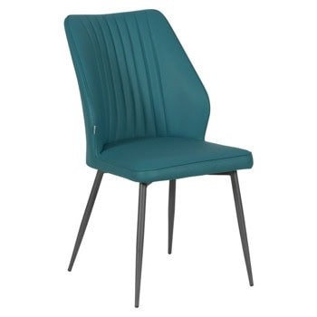 Трапезен стол Carmen Y, до 100kg., силиконова кожа, прахово боядисана метална база, син | JAR Computers Carmen LAREDO Y силиконова кожа - син 3532147