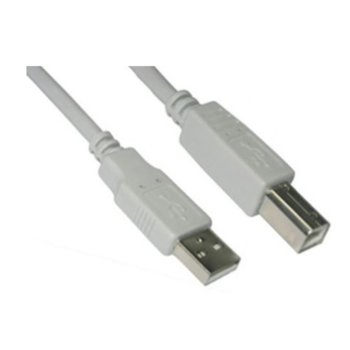 Кабел VCom CU201, USB A(м) към USB B(м), 5m, бял | JAR Computers VCom USB A(м) към USB B(м) 5m CU201-5m