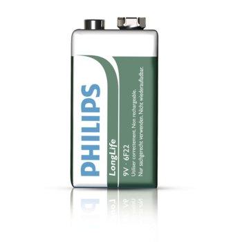Батерия цинкова Philips Long Life 6F22
