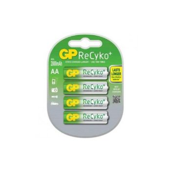 Акумулаторна Батерия GP NiMH, R6/AA, 2100mAh RECYKO, 4 бр. в опаковка | JAR Computers Акумулаторна Батерия R6 AA 2100mAh RECYKO NiMH