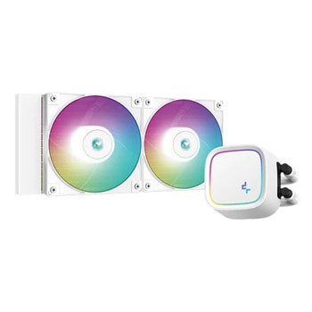 Водно охлаждане за процесор DeepCool LE520 WH, съвместимост със сокети Intel LGA1700/1200/1151/1150/1155 & AMD AM5/AM4 | JAR Computers DeepCool LE520 WH R-LE520-WHAMMN-G-1