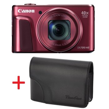 Canon PowerShot SX720 HS Red + Canon Soft DCC-1570