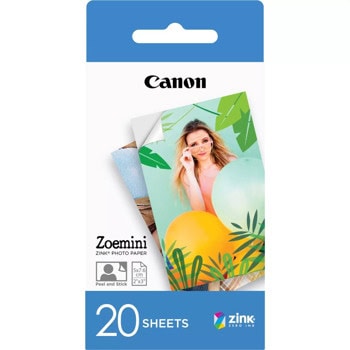 Фото хартия Canon ZINK ZP-203020S, 5x7.6cm., за Canon Zoemini мобилен принтер, 20 листа | JAR Computers Canon ZP-203020S 20 Sheets (5 x 7.6 cm)
