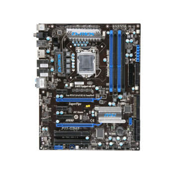 Дънна платка MSI P55-GD65, P55, LGA1156, DDR3, 2xPCI-E (SLi/CF), SB7.1, 2xLan1000, SATA RAID 0,1,5,10, 1394, eSATA, ATX | JAR Computers MSI P55-GD65