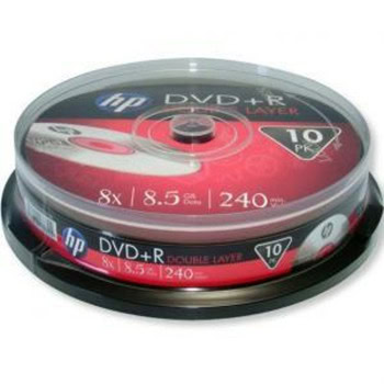 Оптичен носител DVD+R 8.5Gb, HP hp0001, 8x, 10бр. | JAR Computers HP DVD+R Dual Layer 8.5Gb./8X 10бр.