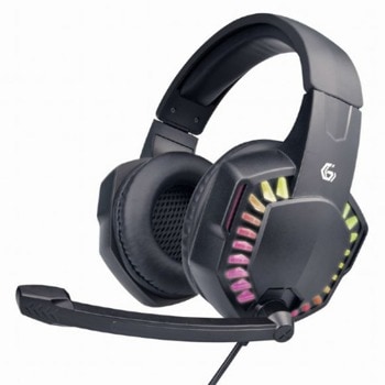 Слушалки Gembird GHS-06, микрофон, AUX, гейминг, контрол на звука, LED подсветка, черни | JAR Computers Gembird GHS-06