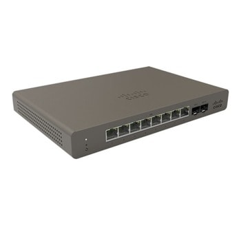 Суич Cisco Meraki Go GS110-8, 1000 Mbps, 10 порта, 8x 10/100/1000Mbps, 2x 1G SFP uplink | JAR Computers CISCO Meraki Go GS110-8 8 GS110-8-HW-EU