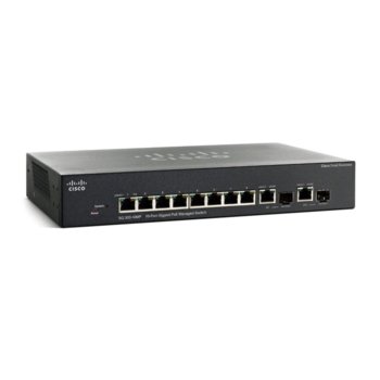 Суич Cisco SG 300-10MP, 10 ports 1000Mbps, 2 dual personality, PoE | JAR Computers Cisco SG 300-10MP