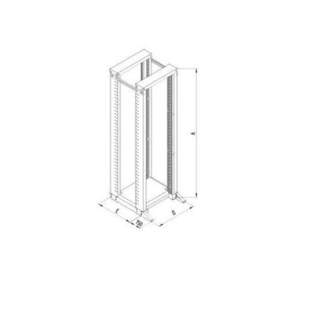 Двойна рамка Triton RSX-37-XD8-CXX, 19", 37U, 400кг товароносимост, 183.9x76.4x60x80cm | JAR Computers Triton RSX-37-XD8-CXX