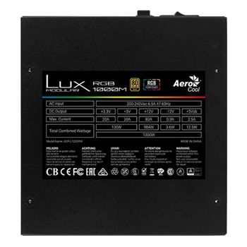 Захранване Aerocool LUX-RGB-1000M