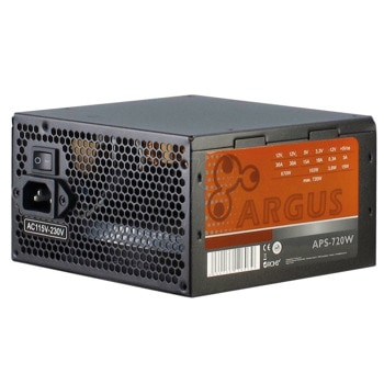 Захранване InterTech Argus APS-720W, Active PFC, 80 PLUS Silver, 120mm вентилатор | JAR Computers Захранване InterTech Argus APS-720W