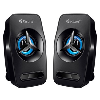 Тонколони Kisonli L-3030, 2.0, 6W, AUX, черни, USB захранване | JAR Computers Kisonli L-3030 22156