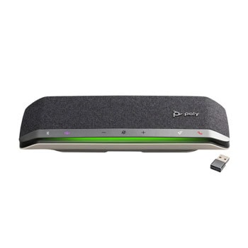 Конферентен говорител HP Poly Sync 40+ (77P36AA), Bluetooth, USB-A/USB-C, черен, преносим, микрофон, IP64, до 30 часа време на работа, Microsoft Teams сертифициран, включен адаптер BT700 за безжично свързване с компютър | JAR Computers HP Poly Sync 40+ 77P36AA