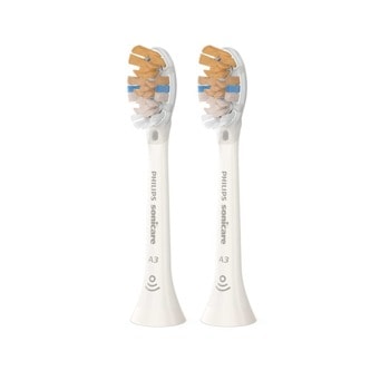 Стандартни глави за звукова четка за зъби, PHILIPS toothbrush head Sonicare A3 Premium, 20 пъти повече премахване на плака, до 100% намаляване на оцветяването, бял | JAR Computers PHILIPS toothbrush head Sonicare A3 HX9092/10