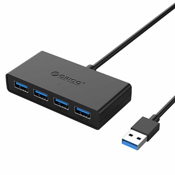 USB хъб Orico G11-H4-U3-10-BK, 4 порта, от USB Type-A към 4x USB 3.0 Type-A, черен image