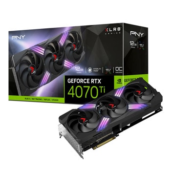 Видео карта Nvidia GF RTX 4070 Ti, 12GB, PNY XLR8 Gaming Verto TF OC, PCI-E 4.0, GDDR6X, 192-bit, DisplayPort, HDMI | JAR Computers PNY GeForce RTX 4070 Ti 12GB XLR8 Gaming Verto TF