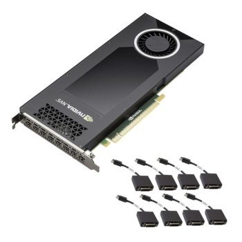 Видео карта Nvidia NVS 810 DVI, 4GB, PCI-E, GDDR3, 128-bit, 8x mDP | JAR Computers PNY NVS 810 4GB for Eight DVI SL Displays