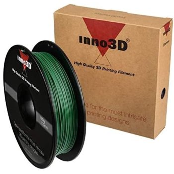 Консуматив за 3D принтер Inno3D, PLA Dark Green, 1.75mm, тъмно зелен, 500g, пакет от 5 броя | JAR Computers Inno3D PLA Dark Green - 5 pcs pack 3DP-FP175-SG05
