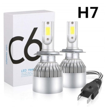 Автомобилна крушка C6, 4500lm, H7, LED, 2 броя | JAR Computers Noname C6