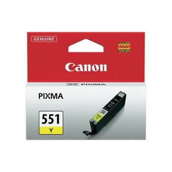 ГЛАВА CANON PIXMA IP 7250, PIXMA MG 5450, PIXMA MG 6350 - Yellow ink tank - CLI-551Y - P№ 6511B001 - заб.: 300p, bulk image