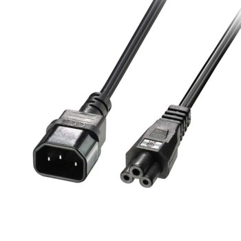 Захранващ кабел Lindy 30343, от IEC C5(м) към към IEC C14(ж), 5m | JAR Computers LINDY LNY-30343 IEC C14 to IEC C5 5.0 м