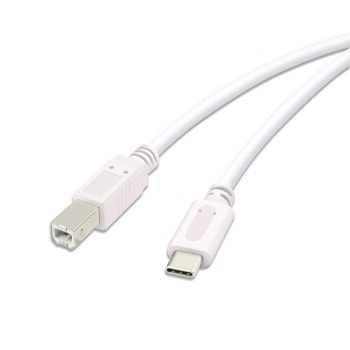 Кабел Vivanco 45355, от USB-B (м) към USB-C (м), 1.8m, бял | JAR Computers Vivanco 45355