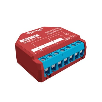 WiFi реле Shelly Plus 1PM, 16A, 1 Channel, до 50 м. обхат, Wi-Fi, Bluetooth | JAR Computers МИКРОМОДУЛ SHELLY PLUS 1PM