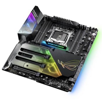 Дънна платка Asus ROG Rampage VI Extreme, X299, LGA2066, DDR4, PCI-E(SLI&CFX), 6x SATA 6Gb/s, 1x M.2, 2x USB 3.1 Gen1, 1x 3.1 Gen2, Wi-Fi, EATX | JAR Computers Asus ROG Rampage VI Extreme