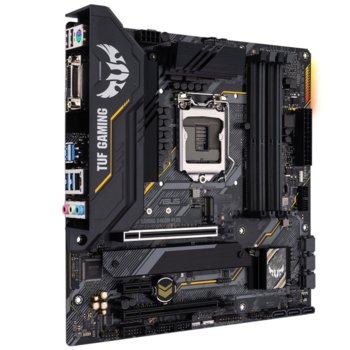 Дънна платка Asus TUF GAMING B460M-PLUS, B460, LGA1200, DDR4, PCI-E 3.0(DP/HDMI/DVI)(CFX), 6x SATA 6Gb/s, 2x M.2 socket, 4x USB 3.2 Gen 1, micro-ATX, RGB AuraSync подсветка | JAR Computers Asus TUF GAMING B460M-PLUS