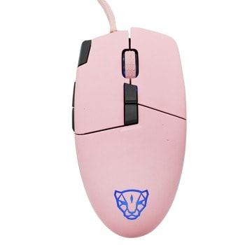 Мишка Motospeed V200 (MT00202), оптична (5000 dpi), USB, розова, гейминг, RGB подсветка image