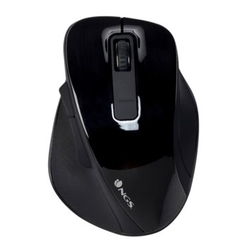 Мишка NGS Bow, 1600 dpi, безжична, USB, черна image