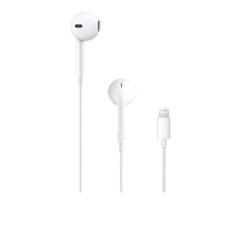 Слушалки Apple EarPods, "тапи", Lightning, бели | JAR Computers Apple EarPods with Lightning Connector