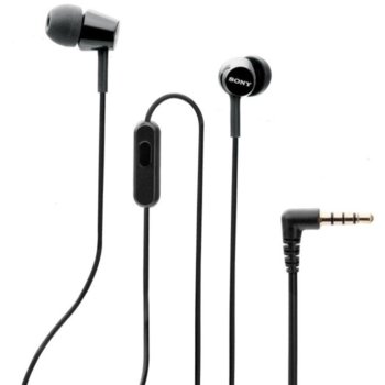 Слушалки Sony MDR-EX155AP, микрофон, тип "тапи", черни | JAR Computers Sony MDR-EX155AP Black (MDREX155APB.AE)