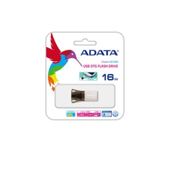 16GB USB UC330 OTG ADATA AUC330-16G-RBK