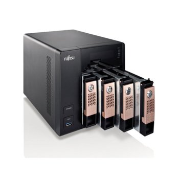 Мрежови диск (NAS) 4x1TB Fujitsu "Q802", двуядрен Intel Atom D270x 2.1GHz, 1GB RAM, USB 3.0, Lan1000, eSATA, 2г. | JAR Computers Fujitsu "Q802" 4x1TB