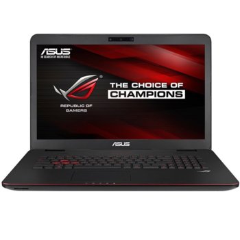 Лаптоп 17.3" (43.94 cm) Asus G771JW-T7045D, четири-ядрен Intel Core i7-4720HQ 2.6/3.6GHz, FULL HD LED Display & GeForce GTX 960M 4GB (mDP), 16GB, 2TB 7200 rpm, 4x USB3.0, Free DOS, 3.4 kg | JAR Computers 17.3 Asus G771JW-T7045D