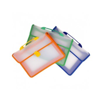 Чанта за съхранение на документи с формат фо А4, 1бр. разделител, със зелен кант | JAR Computers Чанта за съхранение на документи