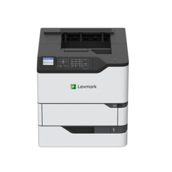 Лазерен принтер Lexmark MS821dn, монохромен, 1200 x 1200 dpi, 52 стр/мин, LAN1000, USB, двустранен печат, A4, 2.4" (6.096 cm) цветен дисплей | JAR Computers Lexmark MS821dn A4 Monochrome Laser Printer 50G012
