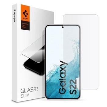 Протектор от закалено стъкло, Spigen Glass.Tr Slim Tempered Glass, за Samsung Galaxy S22 | JAR Computers Spigen Glass.Tr Slim Tempered Samsung Galaxy S22