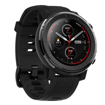 Смарт часовник Xiaomi AMAZFIT Stratos 3, 1.34" (3.40 cm) ТFТ 320 х 320 дисплей, до 14 дни живот на батерията, GPS, IP68, съвместим с Android и Apple устройства, черен | JAR Computers Xiaomi AMAZFIT Stratos 3 A1929BK